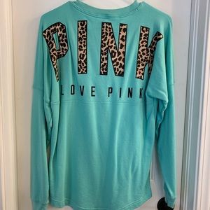 VS PINK leopard crew